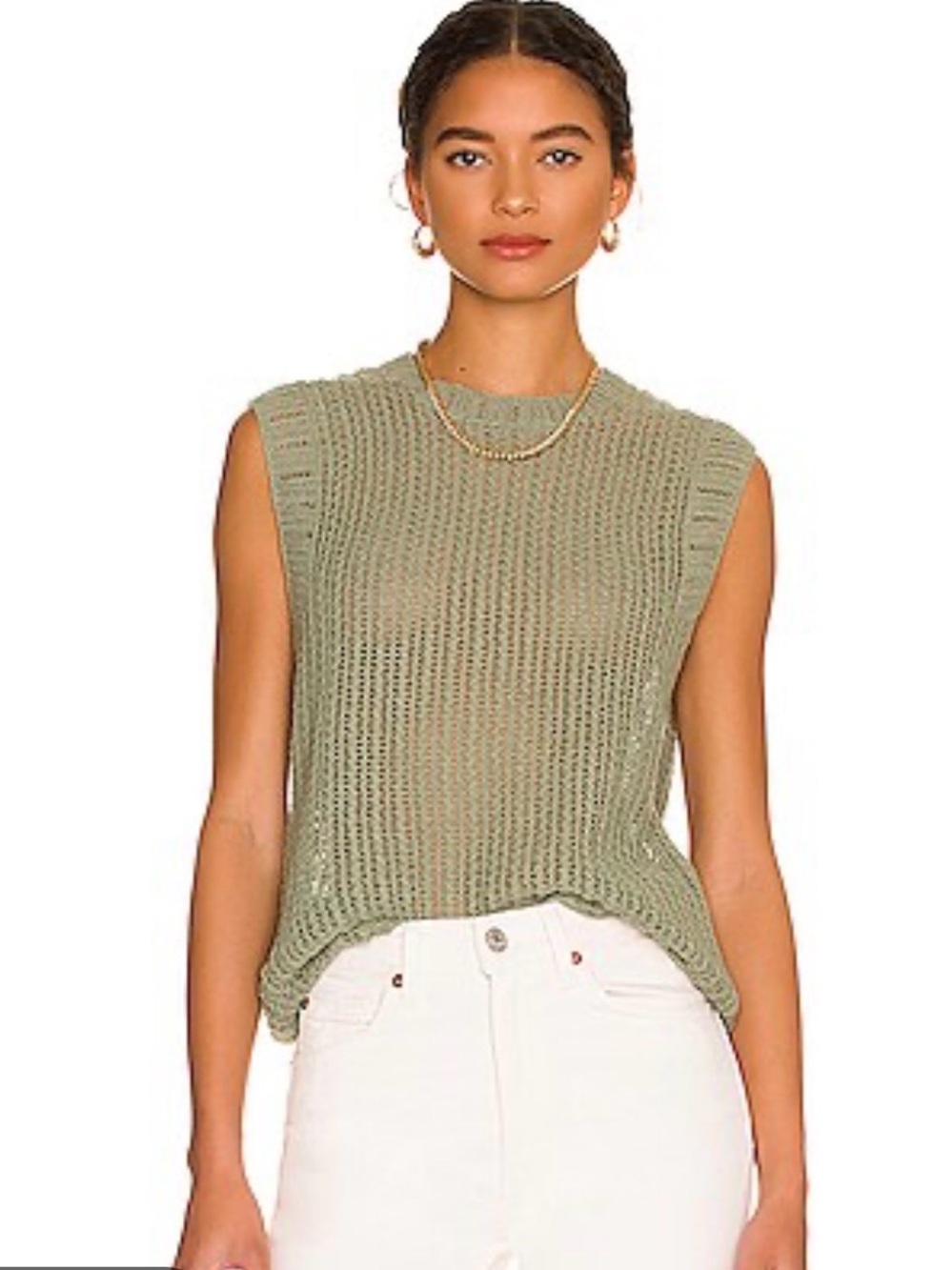 rag & bone Riley tank in Sage Green size S